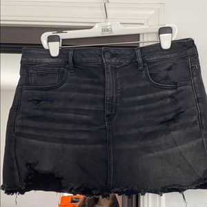 American Eagle Stretch Black Jean Skirt